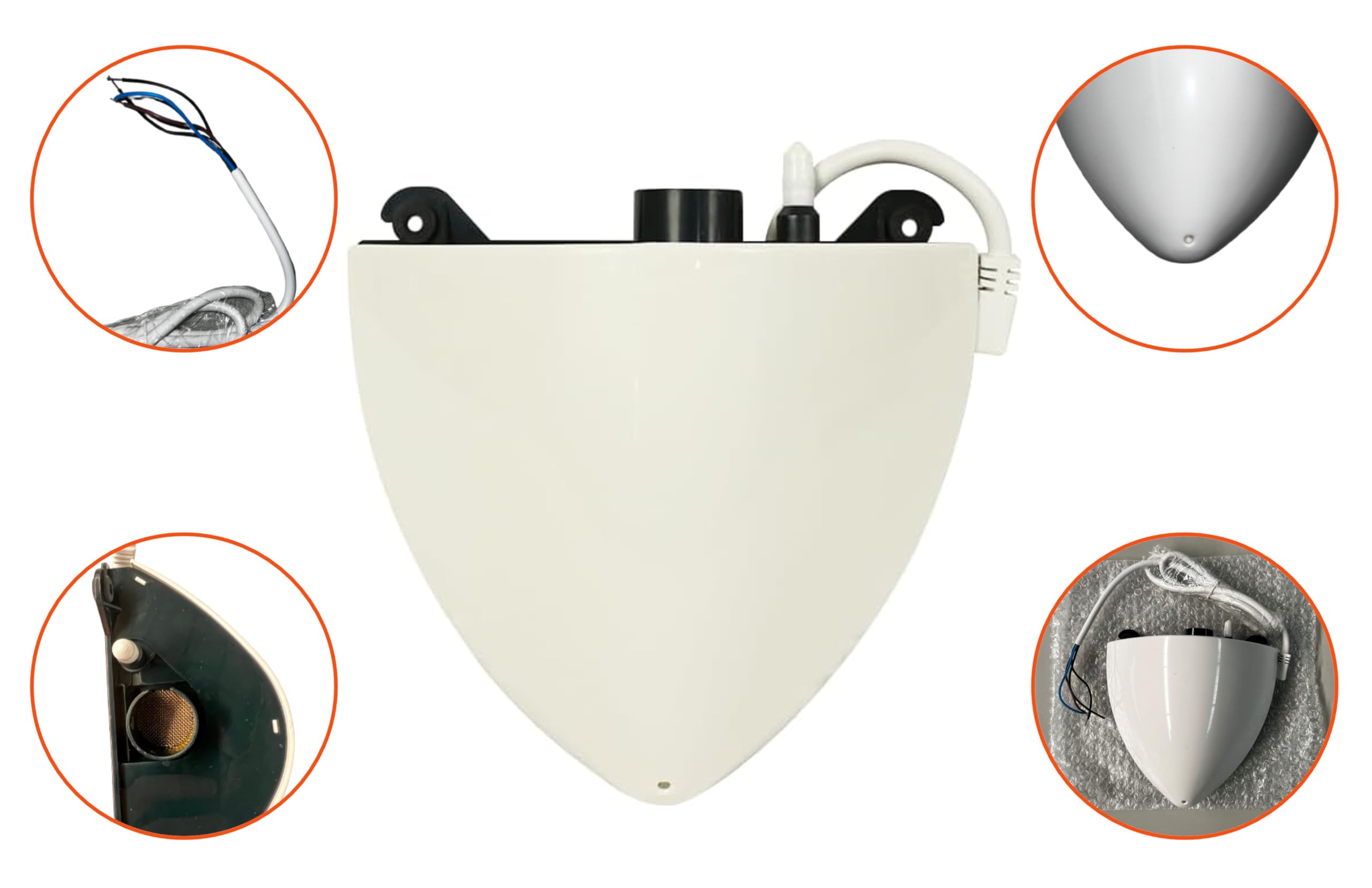 Recamania Bomba de Condensados con depósito DCE de 300 ml para Aire Acondicionado | Silenciosa y Compacta | hasta 38 L/h | Altura de Bombeo 10 m | Instalación Vertical u Horizontal