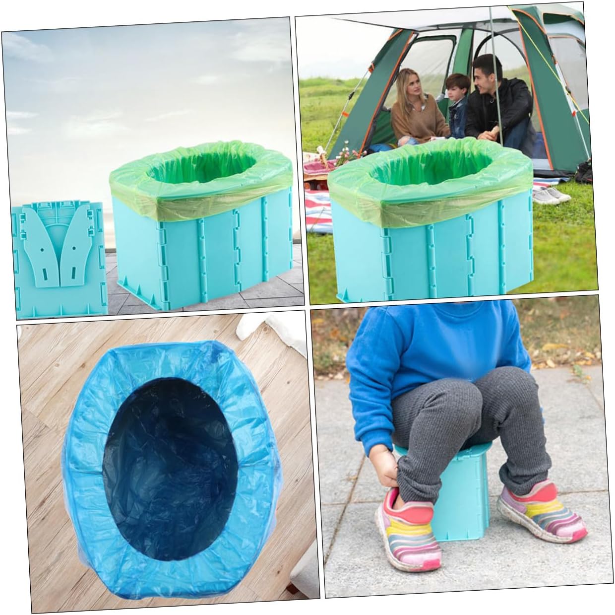 Hemoton Boys and Girls Travel Potty Foldable Toilet Portable Camping Toilet Pp Material Durability