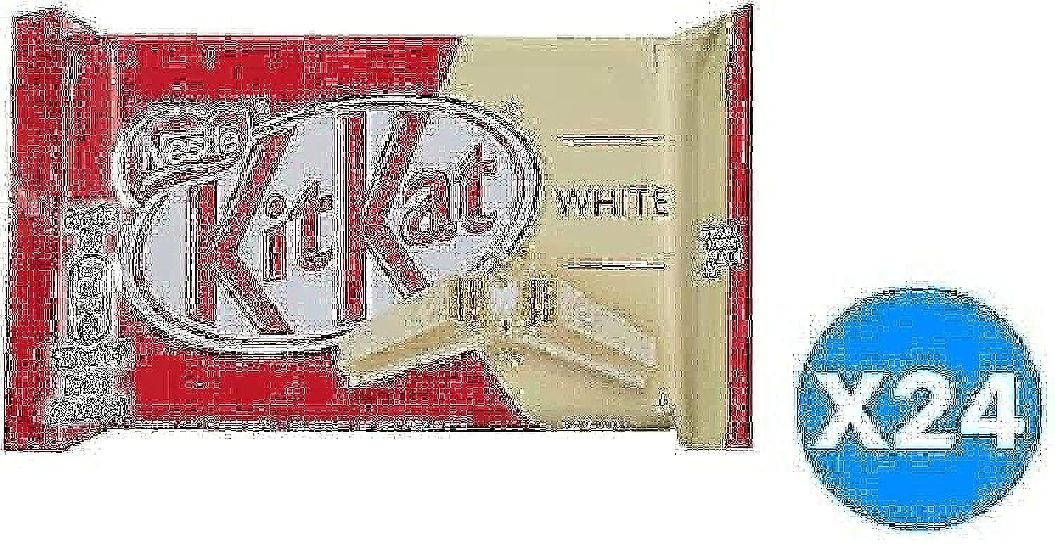 Nestle Kitkat 4 Finger White Chocolate Bar, 41.5g (Pack of 24 Bars)
