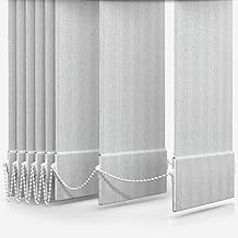 MADE TO MEASURE VERTICAL BLIND REPLACEMENT SLATS LOUVRES by Homesmart Blinds 89mm 3.5" HUGE CHOICE OF FABRICS (Featherweave White, Made To Measure)
