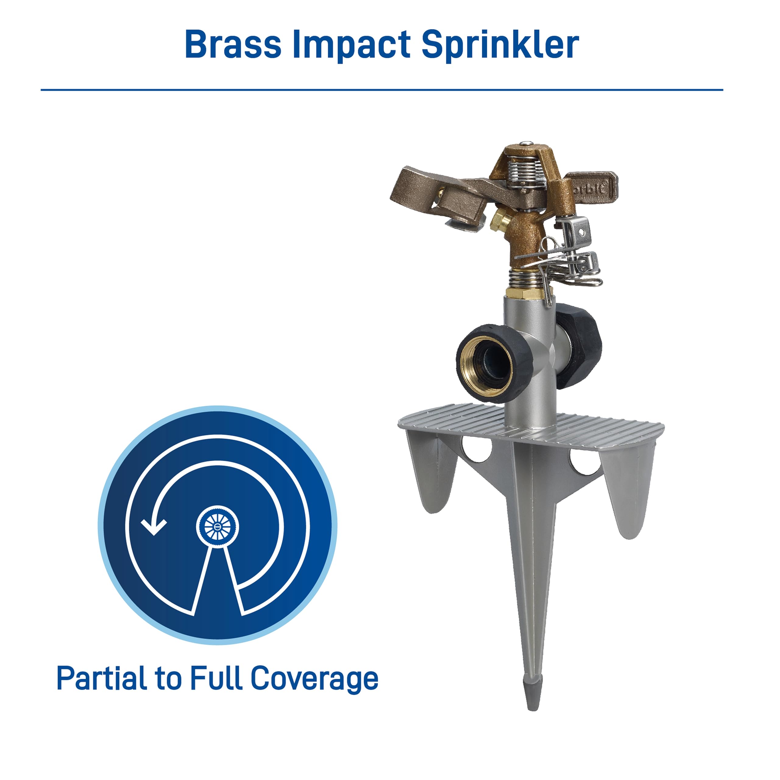 Amazon.com : Orbit Lawn Sprinkler 56946 | Heavy‑Duty Brass Impact