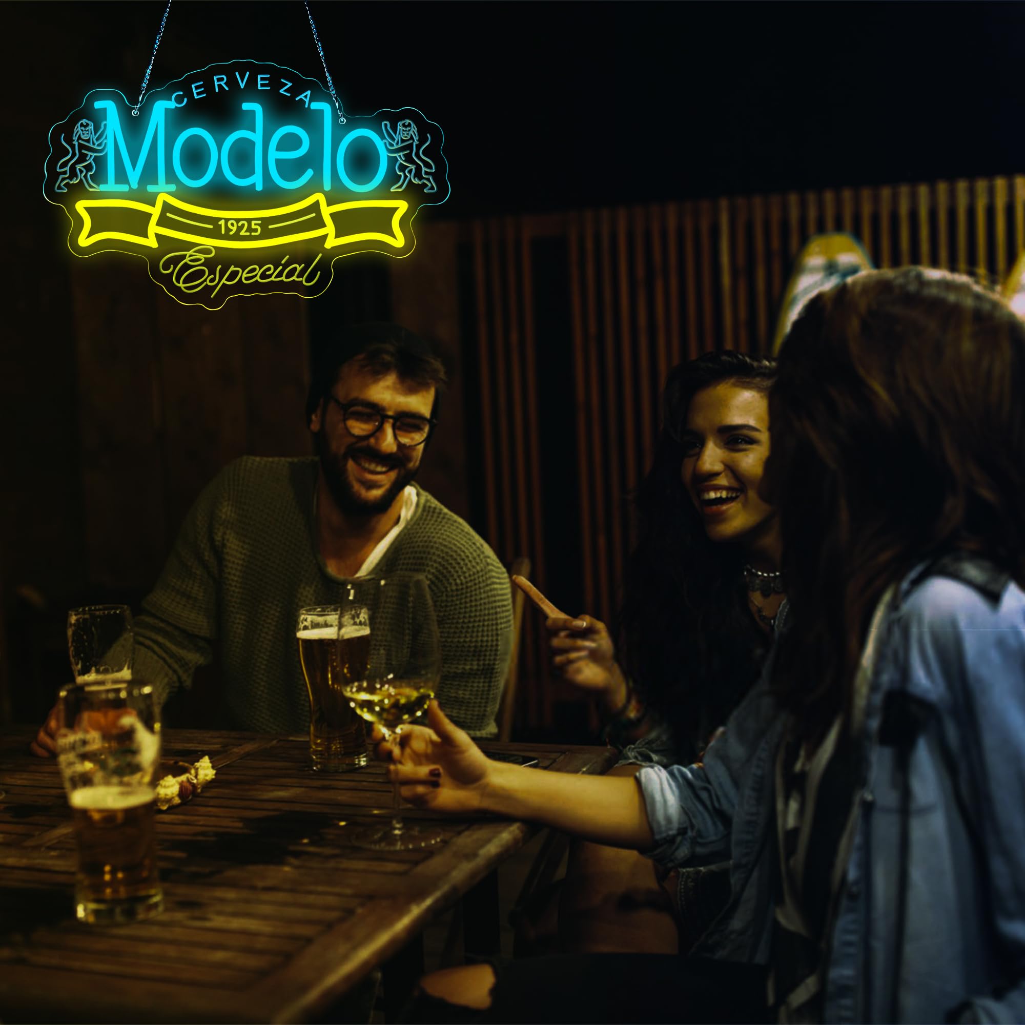 Insegna al neon con birra per decorazione da parete, dimmerabile, luce al neon, per uomo, modello grotta, insegna aziendale, adatta per bar, casa, bar, negozio, bistrot, feste, club, ristorante