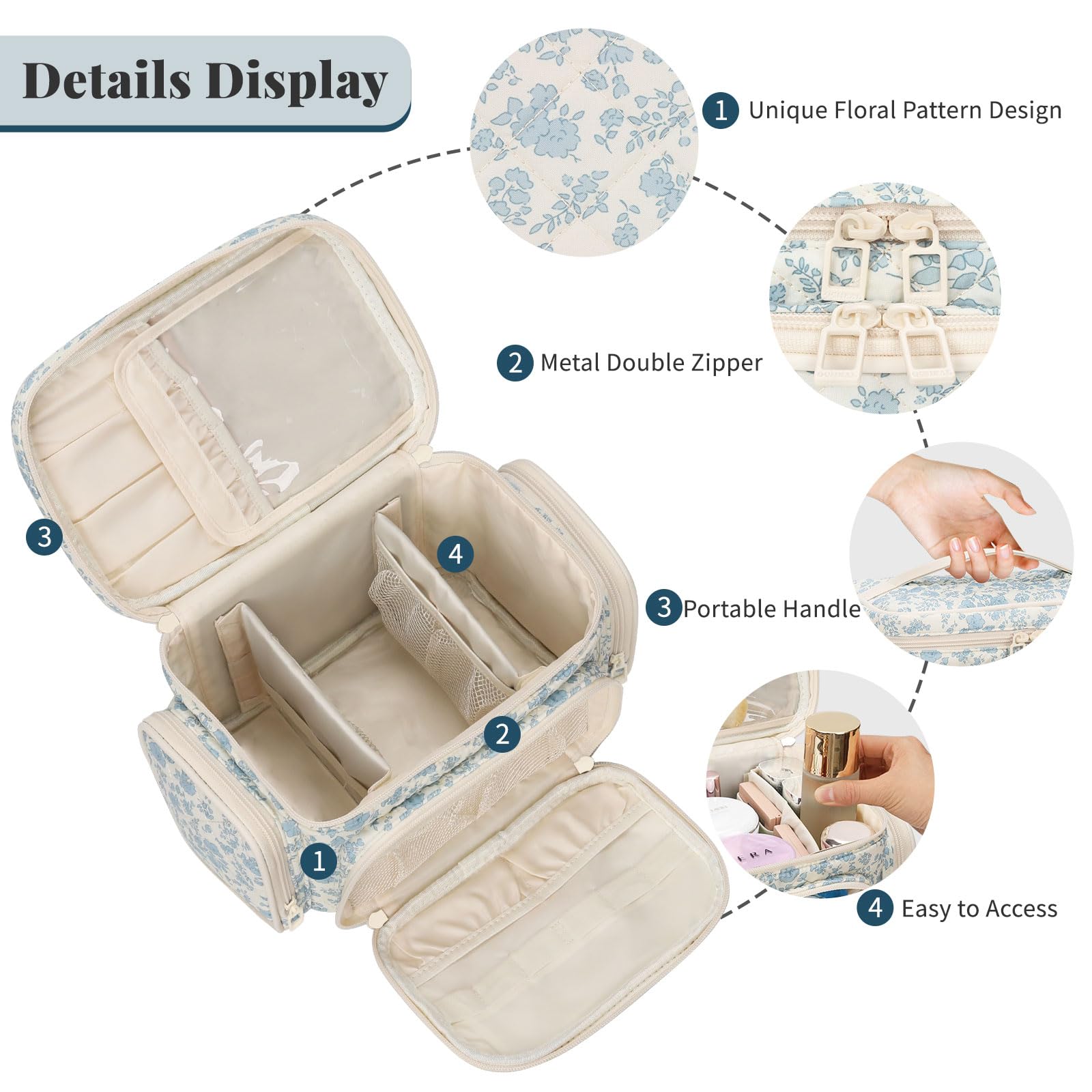Bagmoly Makeup Bag Cosmetic Travel Organizer