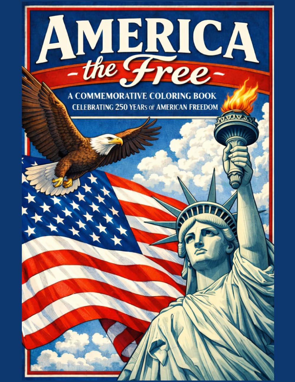 America the Free: A Commemorative Coloring Book Celebrating 250 Years of American Freedom
