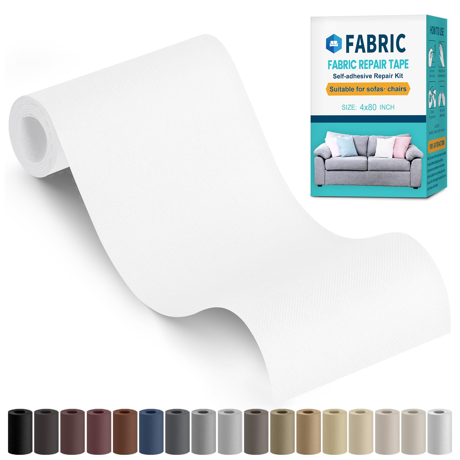 Flicken Selbstklebend Stoff, Reparatur Patches Selbstklebend, Textilklebeband Reparaturflicken für Sofas, Autositze, Kleidung, Kissen