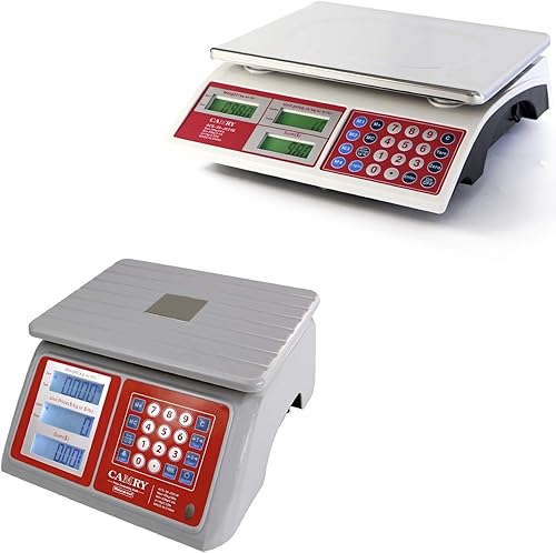 Paquete de báscula comercial impermeable, escala de precios comercial digital de 66 libras  66.1lbs para alimentos, carne, productos de frutas con