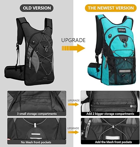 Miniatura 3 de NONSAR Mochila de hidratación de 3L con bolsa de agua, mochila de agua aislada para mujeres, hombres, niños, mantiene los líquidos frescos hasta 5