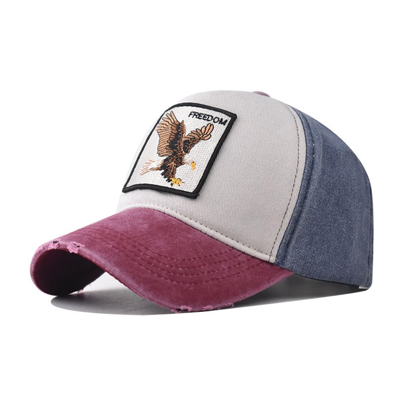 HaloHorus Curved Snapback Trucker Hat for Men Women, Adjustable Mesh Athletics Baseball Cap for Running, Fishing, Workout, Hy-burgundy, One Size — image 1