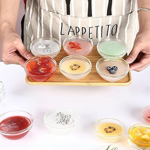 Miniatura 6 de 10 mini cuencos de preparación de comidas, 2.5 fl oz2.5 onzas, cuencos apilables de preparación de alimentos, cuencos de vidrio transparente para