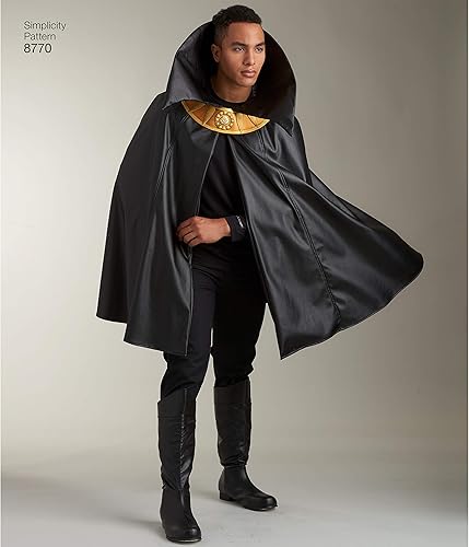 Miniatura 6 de Simplicity 8770 - Disfraz de capa unisex de fantasía para Halloween y cosplay, 4 estilos, talla única