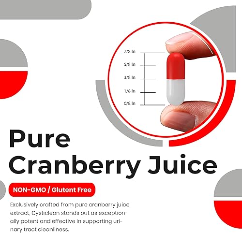 Miniatura 4 de Cysticlean Suplemento de arándano PAC de 240 mg para la salud del tracto urinario (60 unidades)