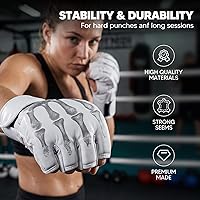 Vista 5 de Generic 2 pares de guantes de artes marciales artes marciales, guantes de boxeo, guantes de combate de kickboxing para sparring