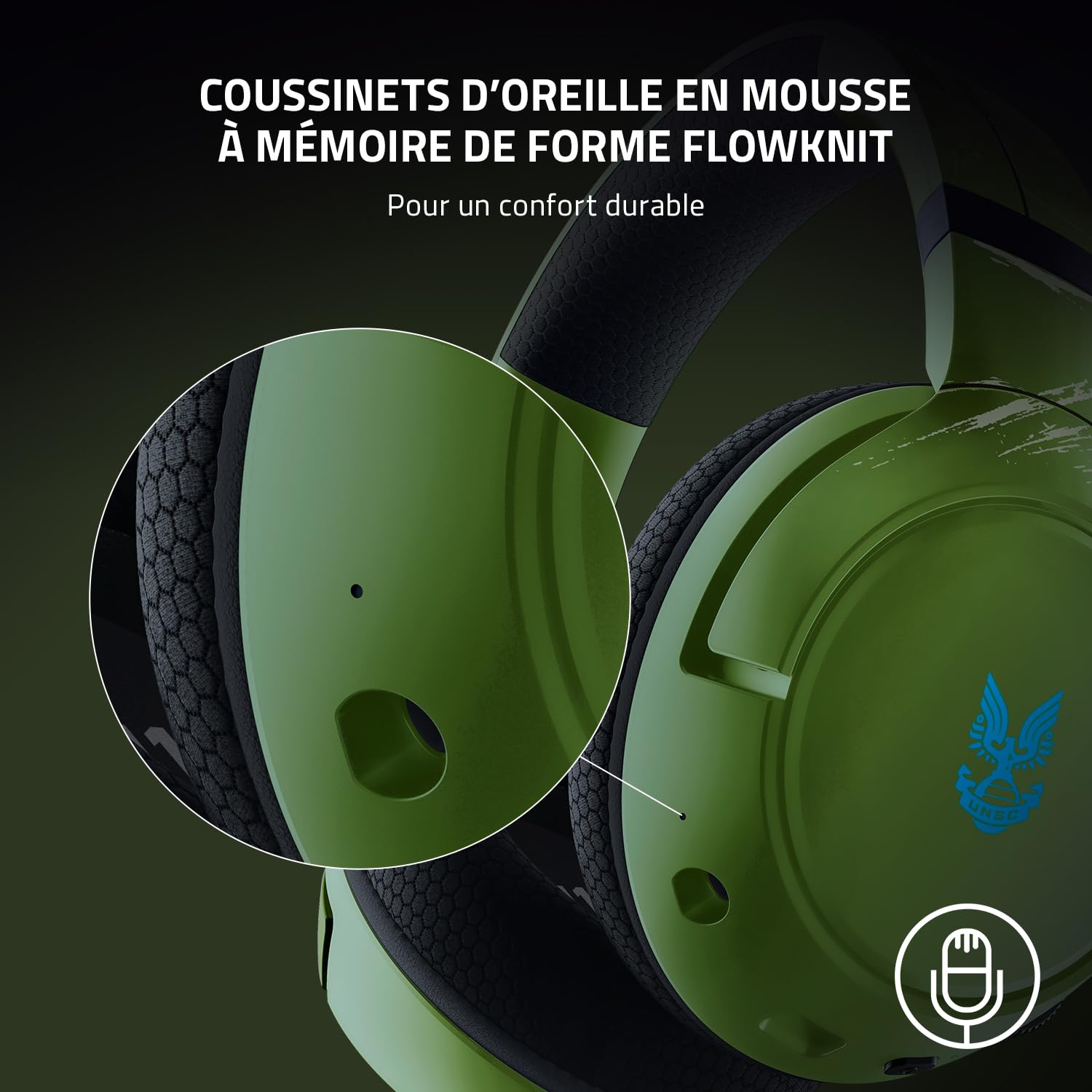 Razer Kaira Pro - Casque Gaming sans Fil pour Xbox Series X & Xbox Mobile Gaming (Haut-parleurs Titanium de 50mm, Microphone Supercardioïde HyperClear) HALO Infinite Ed.