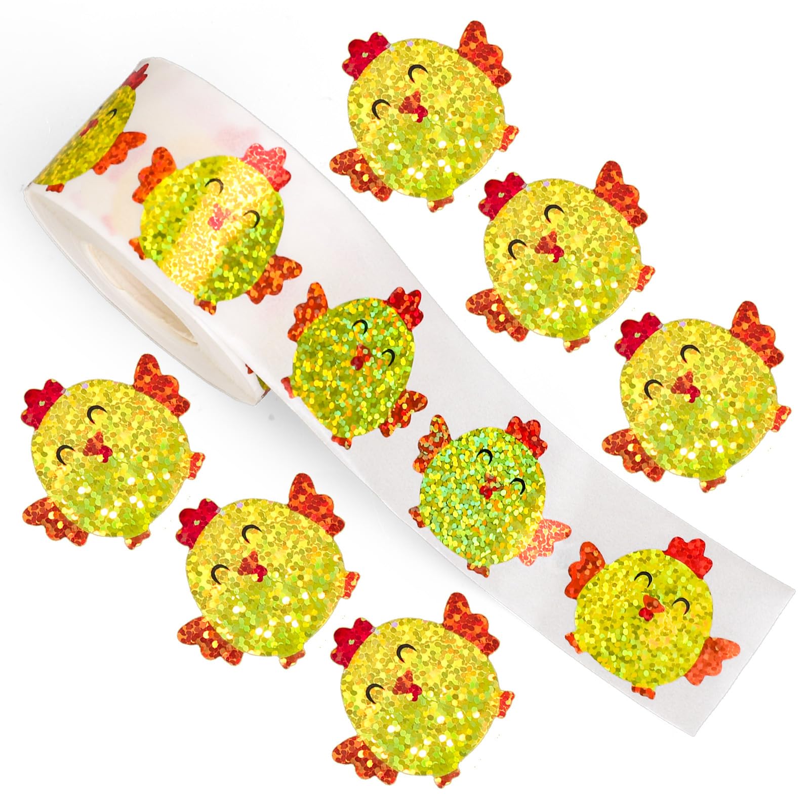 Autocollants poulet de Pâques imperméables rouleau sticker scrapbooking et décoration de vacances