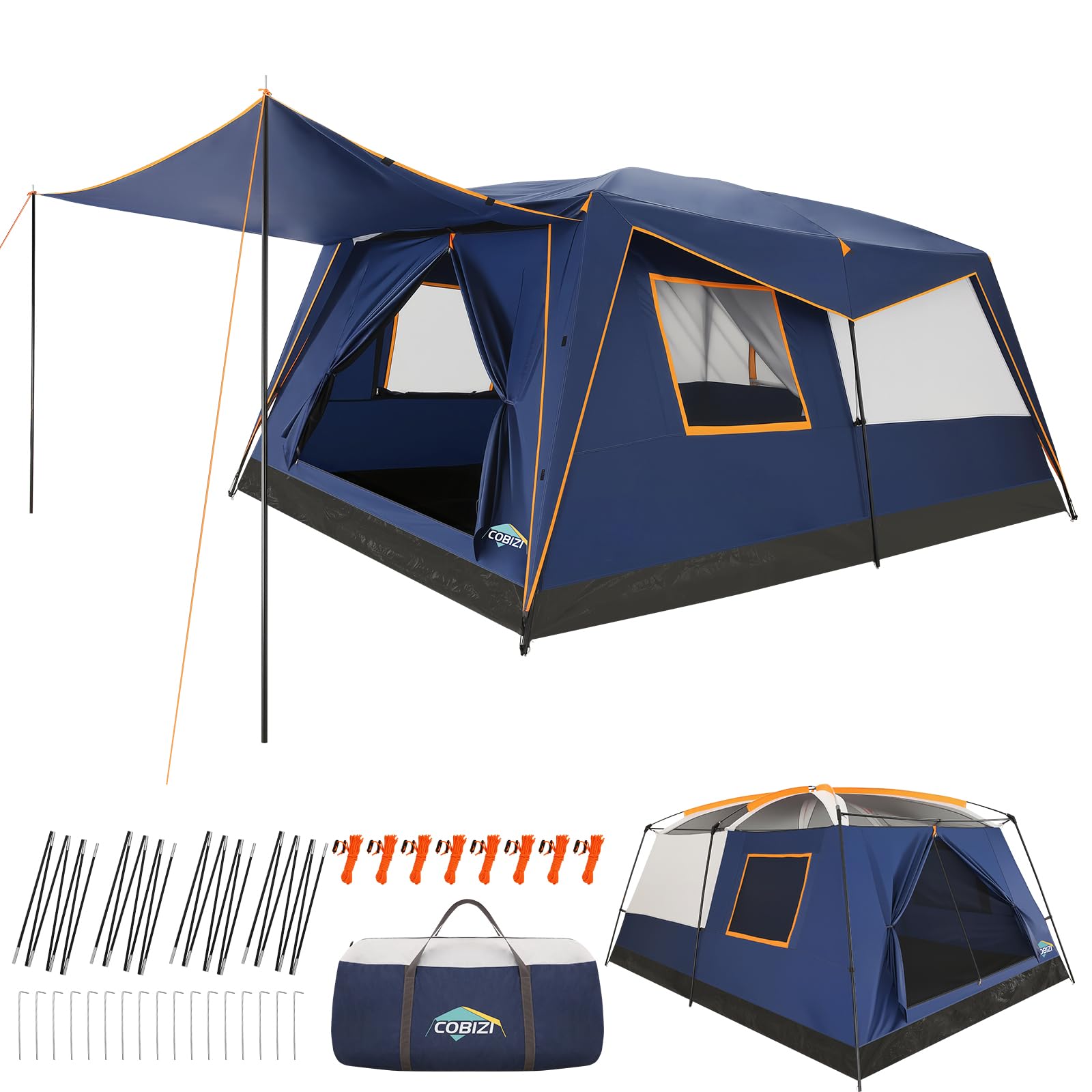Amazon.com: COBIZI 10 Person Camping Tent, Rainfly, Waterproof