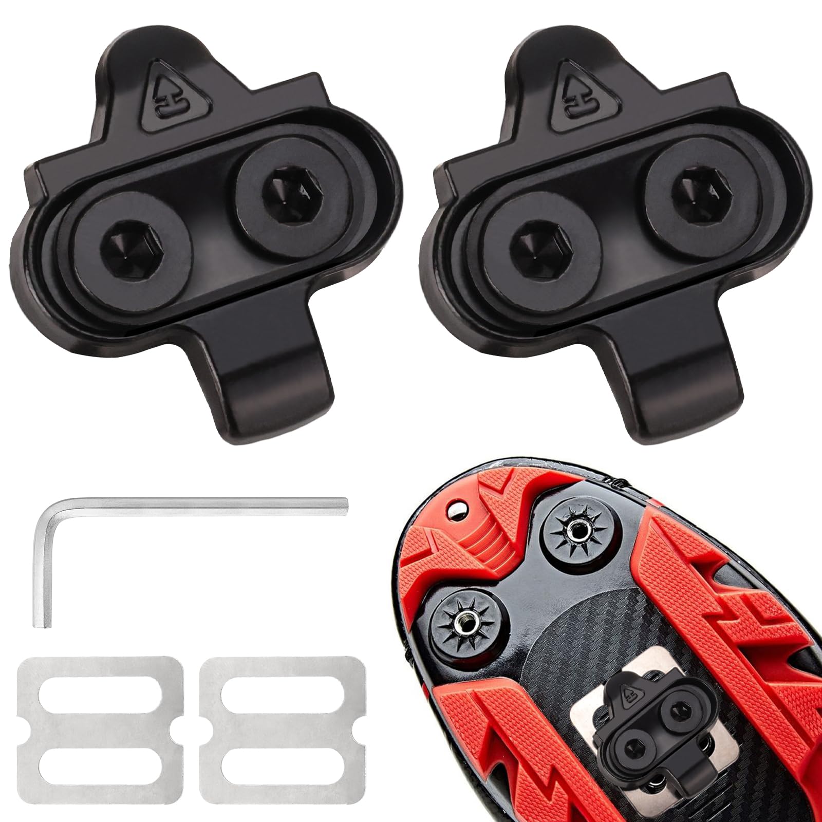Mountainbike Rutschfesten Pedale Cleats, Kompatibel Shimano SPD MTB Fahrrad Pedale SH51, Schuhe Klickpedale Cleat Set, Geeignet für Mountainbiking, Rennrad, Indoor-Cycling-Schuhe-Clips Sport & Freizeit