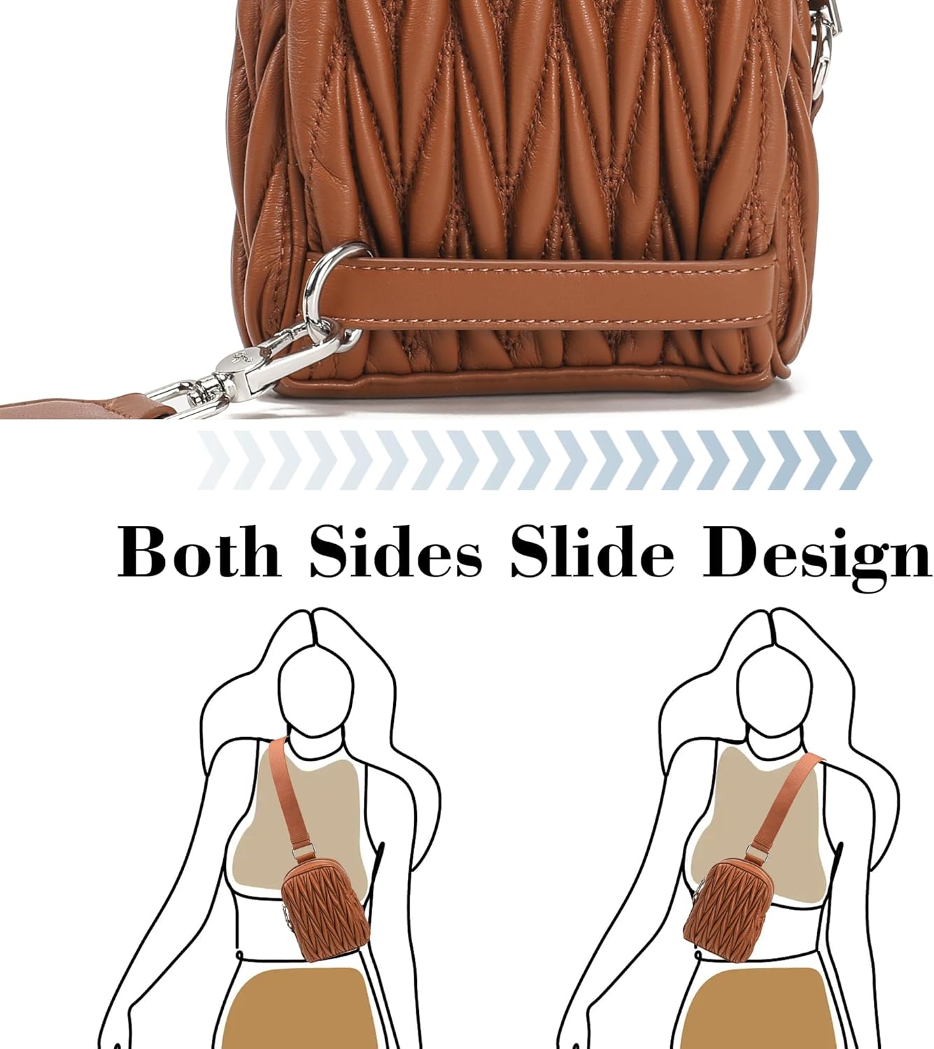 INICAT Small Sling Bag for Women Everyday & Travel Crossbody Bags Lightweight Cross Body Purses Vegan Leather - Image 6