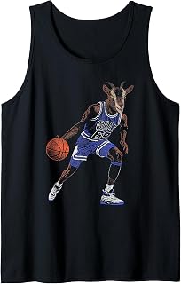 The Goat Basketball Playing Funny Farm Animal Tank Top