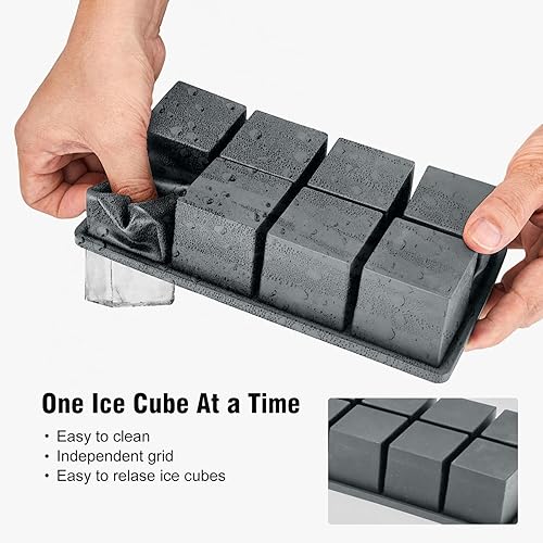 Miniatura 3 de Samuelworld Combo de bandeja de hielo premium (16 cubitos de hielo6 bolas de hielo), máquina de esferas de hielo grande y bandejas de cubitos de