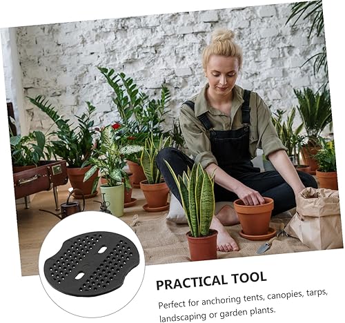 Miniatura 8 de Angoily 100 piezas espaciadores de uñas de jardín tienda de campaña para acampar cuñas de metal arandela jardinería U- Junta de uñas de césped