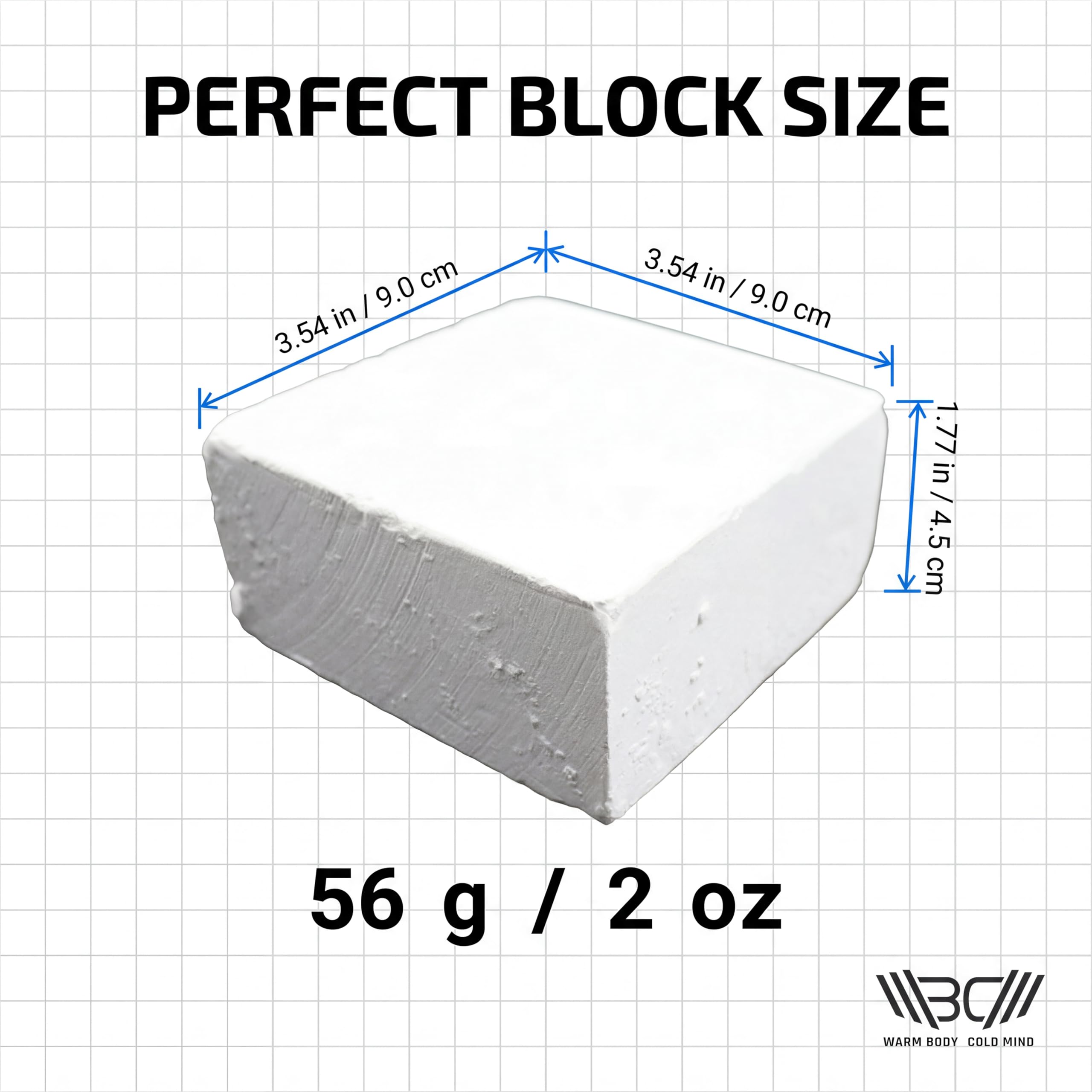 Bloque de Tiza para Levantamiento de Pesas - Gym Chalk Block, Carbonato de Magnesio, Crossfit, Escalada