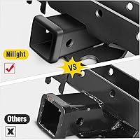 Vista 8 de Nilight JK-61A - Kit receptor de enganche de remolque de parachoques trasero, 2 pulgadas, compatible para Jeep Wrangler JK 2007-2018 4 puertas y 2