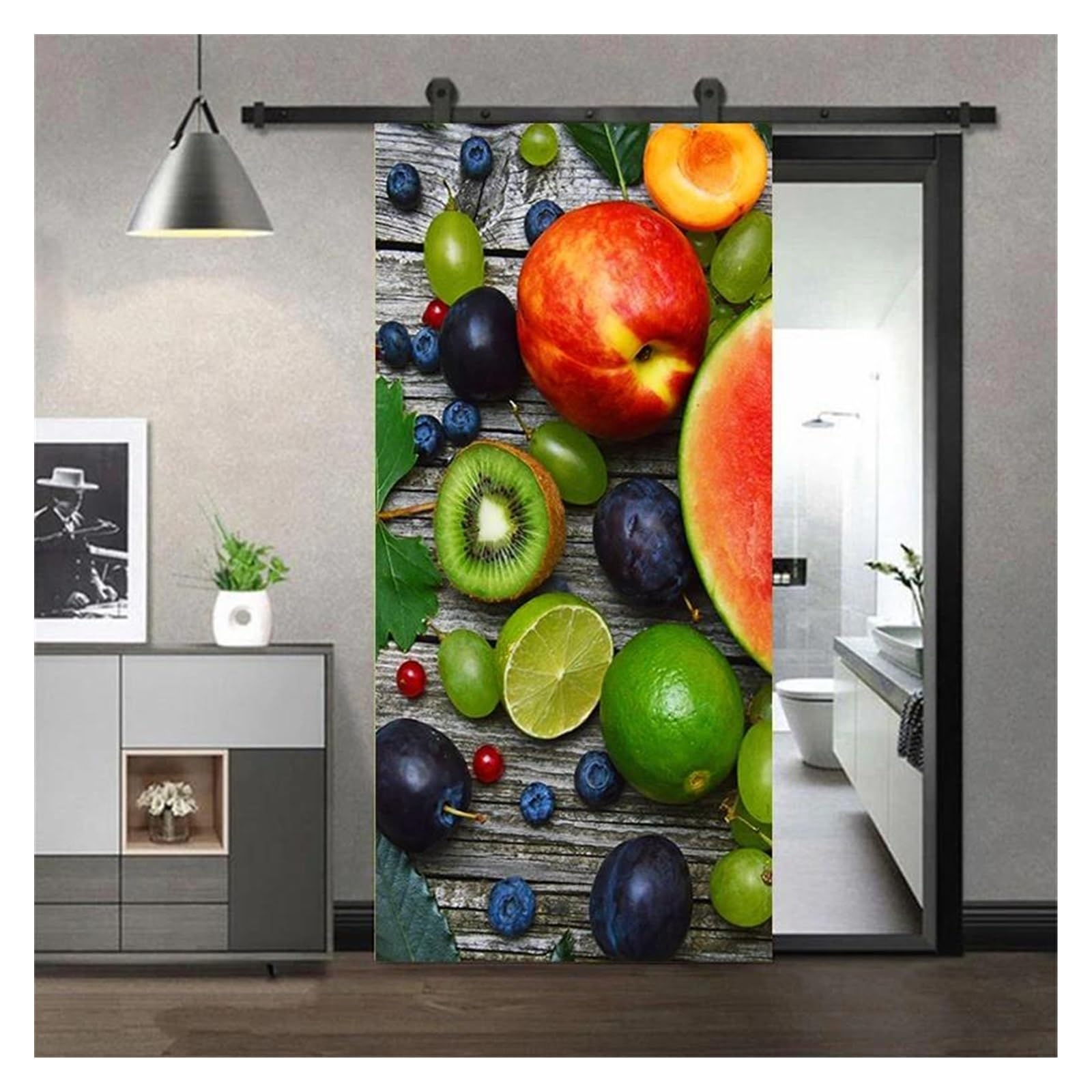 Sticker de porte intérieur muraux autocollants poster papier peint Ré