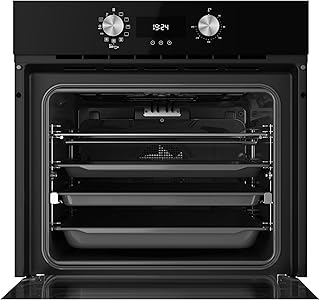 TEKA Horno Multifunción AirFry 60 cm -Sistema de Limpieza HydroClean Pro - 9 Funciones de Cocinado - Bandeja FryMaster AirFry - Puerta Triple Cristal - HLB 8416