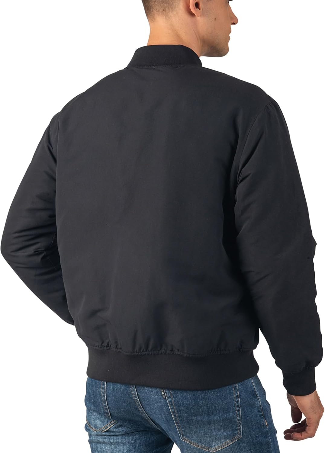 Alpine Swiss Damon Mens Bomber Jacket Warm Quilted Flight Jacket with Pockets Windbreaker Casual Layering Versatile Outerwear