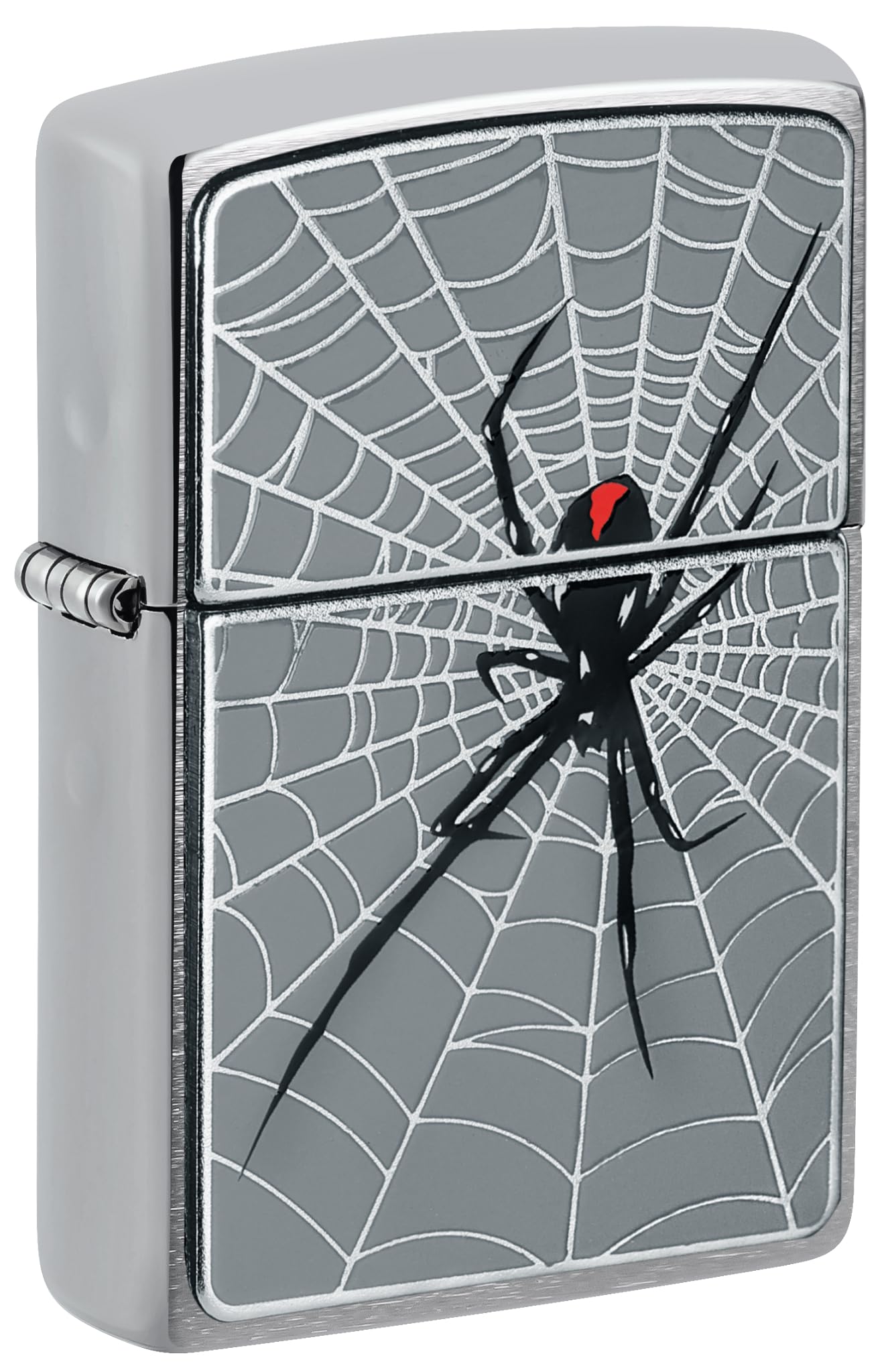 Zippo Lighter, Metal, Brushed Chrome, One Size