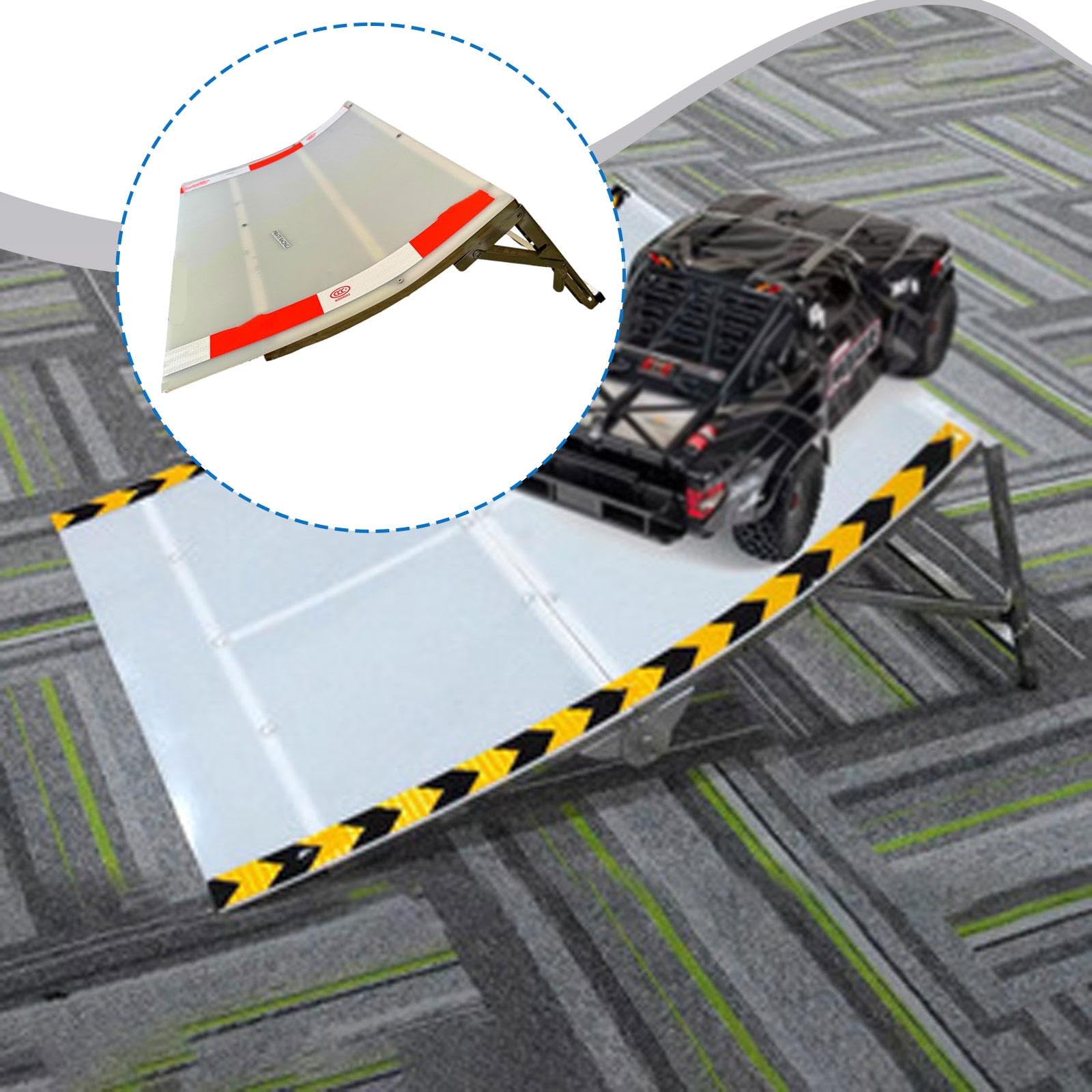 Rampa de Salto para Coches Teledirigidos, Ideal para Y Fácil de Instalar. Incluye Kit de Reparación Y Accesorios.