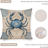 Vista 39 de Funda de cojín de pulpo costero para exteriores, decoración moderna de 18 x 18 pulgadas, decoración náutica costera de playa, casa, vida marina