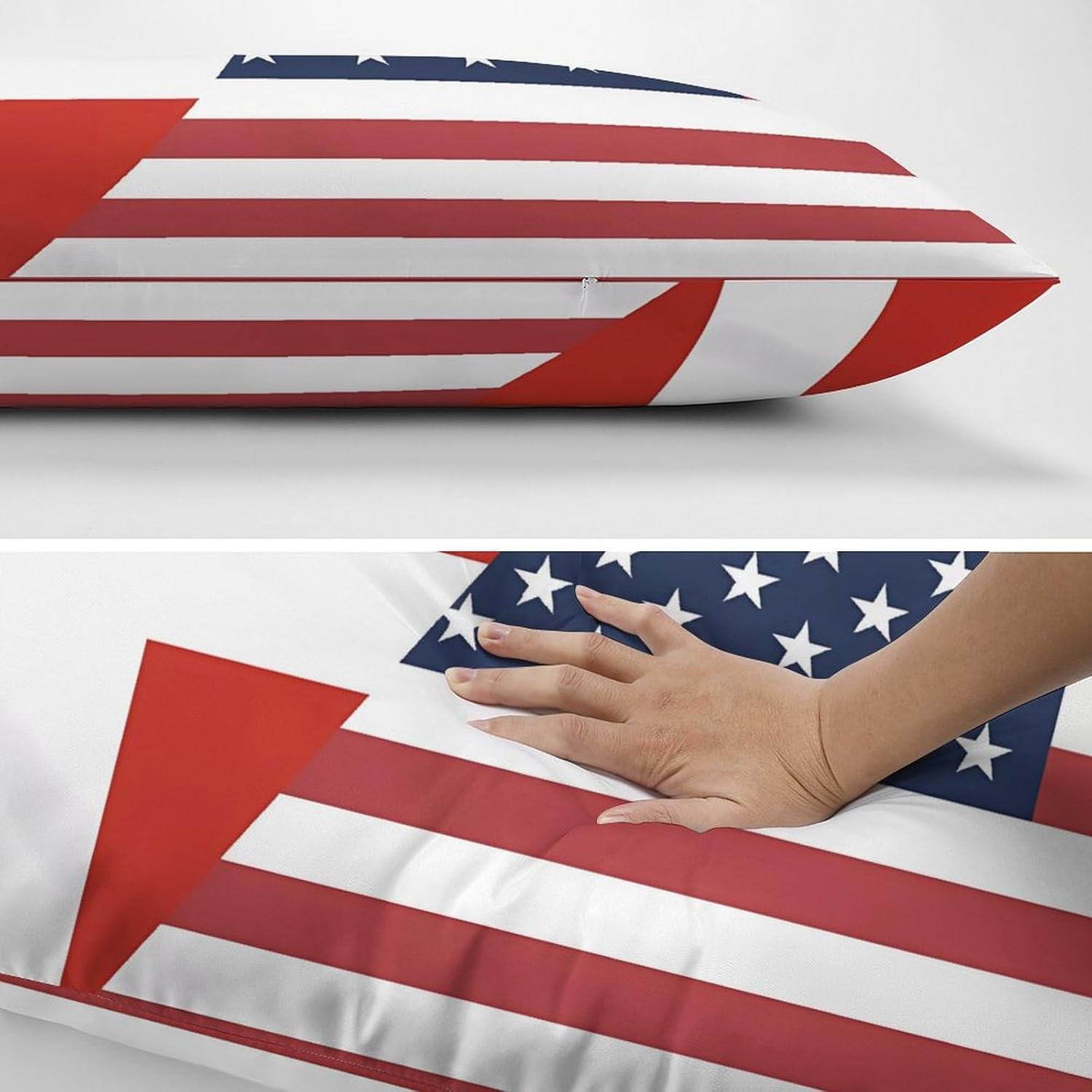 U.S. Denmark Flag Soft Throw Pillowcase Long Body Cushion Covers Decorative for Couch Sofa Bed