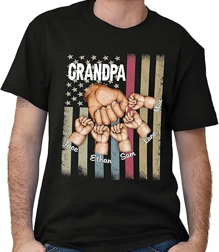 Miniatura 2 de Camisa personalizada con nombre de abuelo para niños, camisa personalizada para el día del padre, regalo personalizado