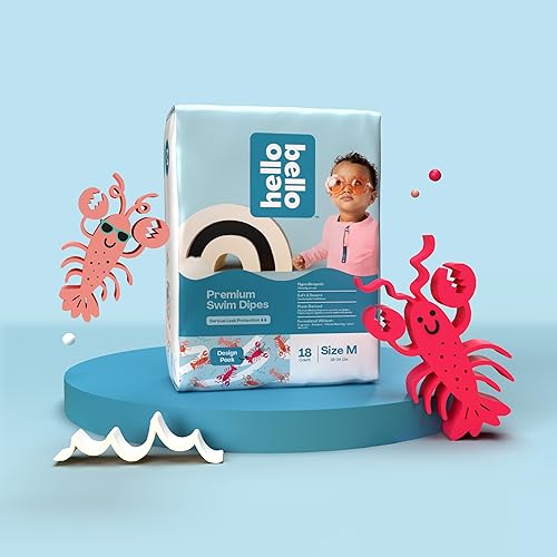 Miniatura 10 de Hello Bello Pañales de natación de alta calidad asequibles hipoalergénicos y ecológicos desechables para bebés y niños talla L talla 6 diseño de
