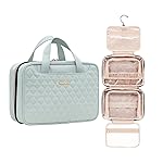 Everfun Hanging Travel Toiletry Bag Christmas Gifts for Women Traveling With Leakproof Compartment Makeup Cosmetic Organizer Dopp Kit Travel Accessories Essentials Must Have