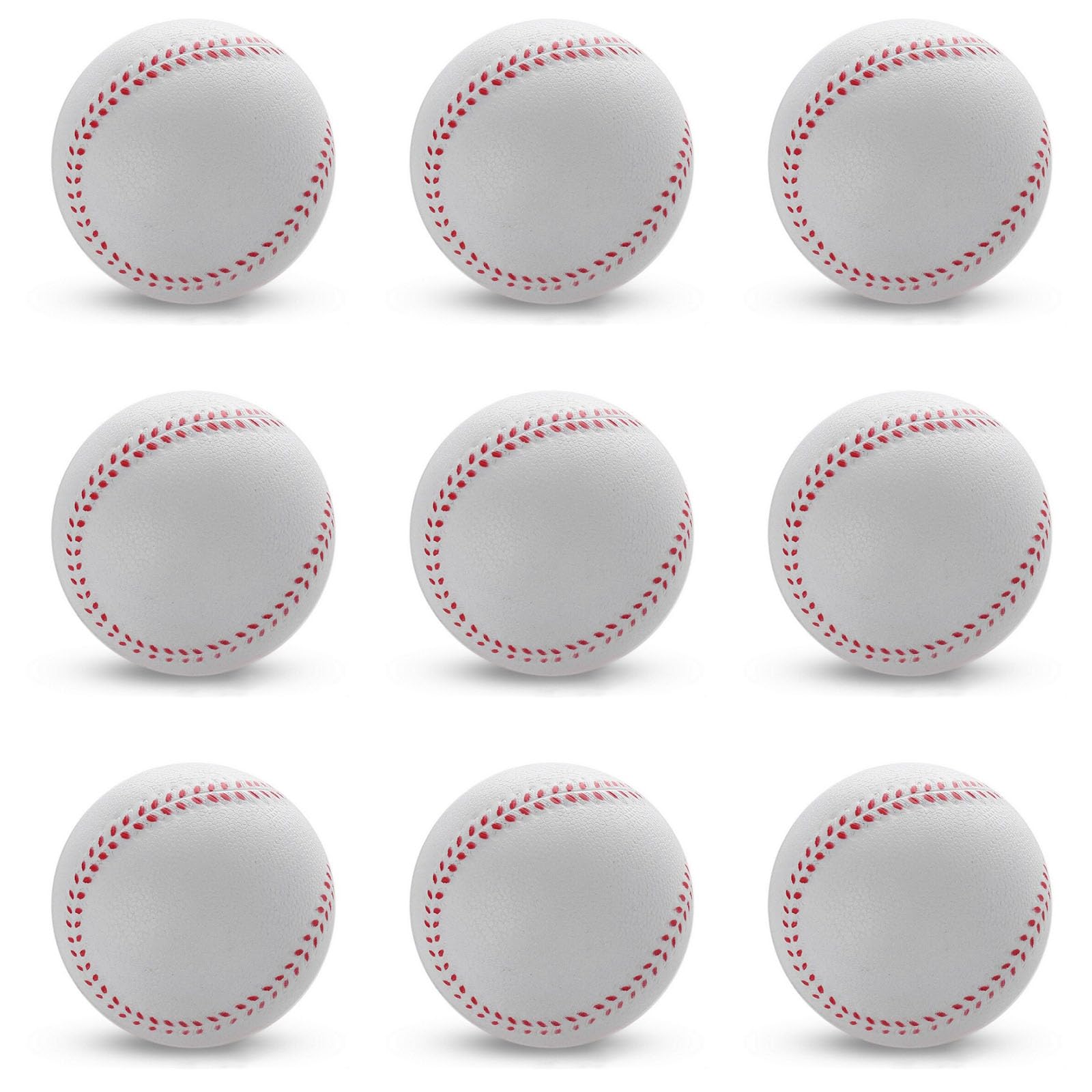9 Pcs Standard Size Adult Baseballs Bulk Bucket of Baseballs Leather Baseballsfor High School League Training, Pitching, Throwing and Autograph