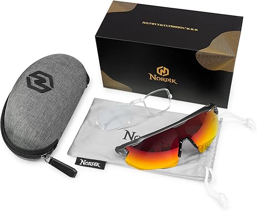 Miniatura 5 de AKSEL - Lentes de ciclismo TR90 con marco de protección UV para mujeres y hombres, gafas de sol deportivas