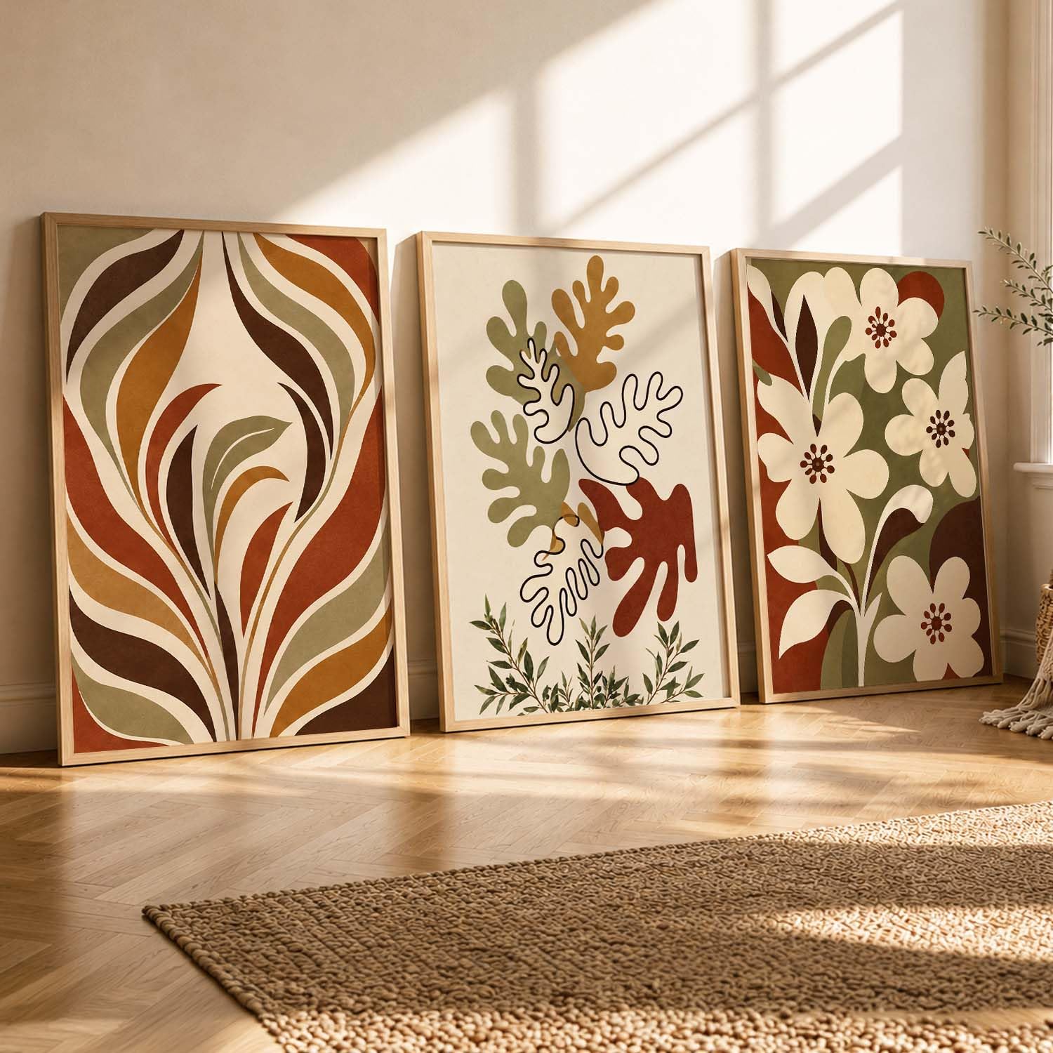 BOHO Wall Art Frames - 3 Piece Set -29