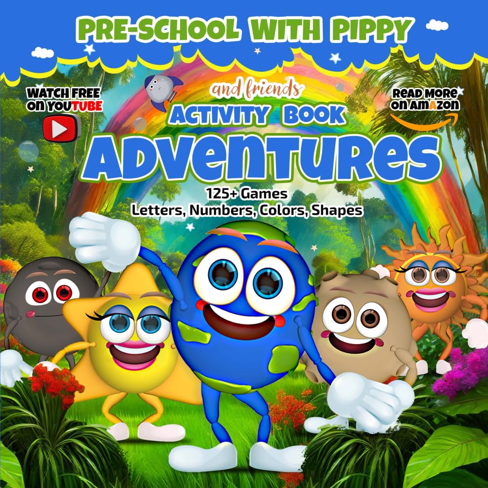 Activity Book Adventures: Shapes, Numbers, Colors, Letters, and Games