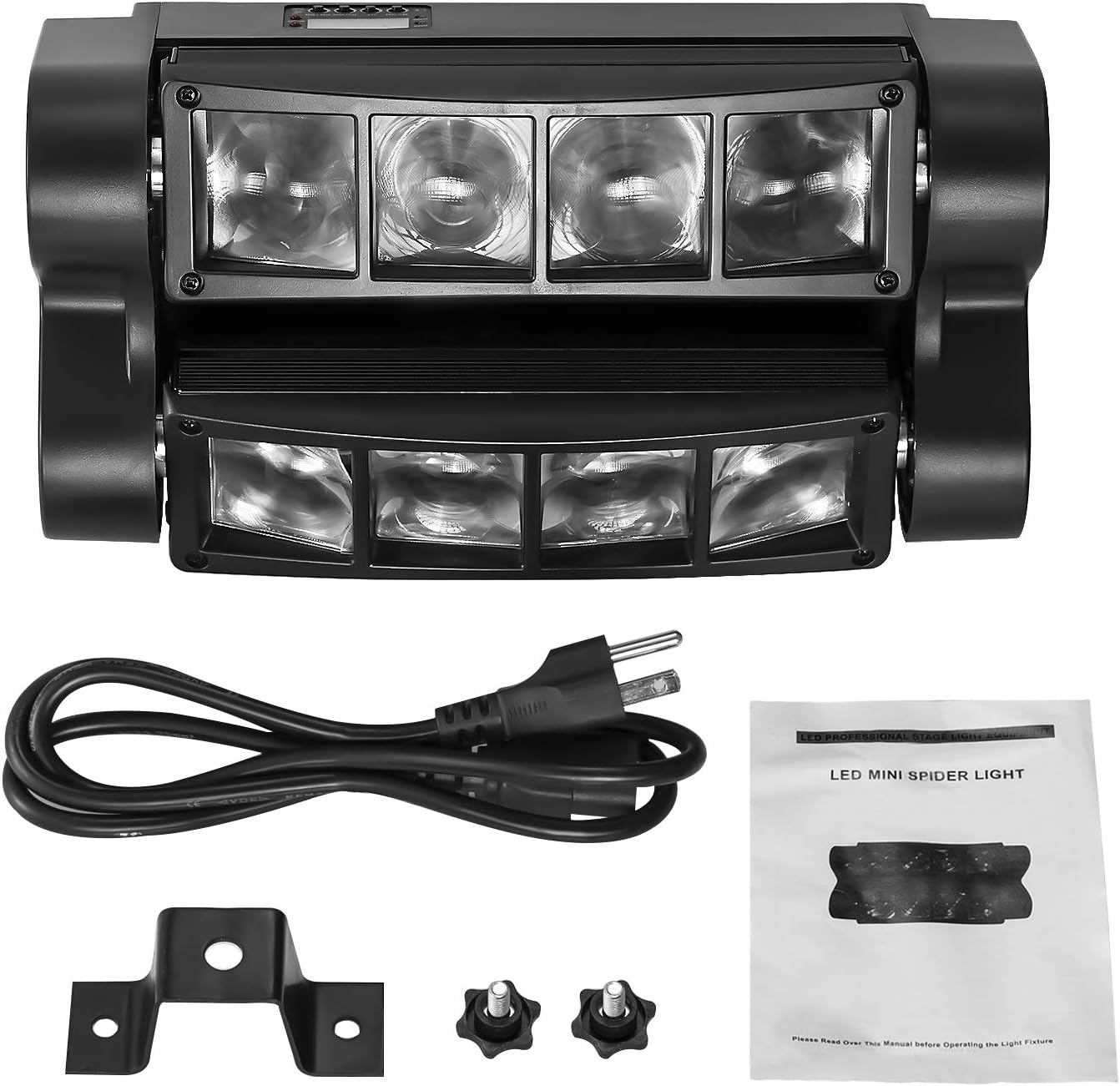 BSYUN DJ Lights RGBW LED 2nd Version Moving Head Stage Lights Sound Activated Disco Lights Compatible with DMX-512 Controller for Wedding Dance Birthday Event Party