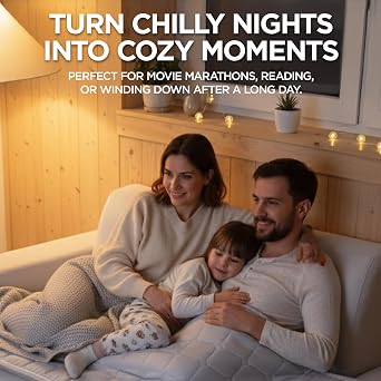 Portable 3 Seater Sofa Heated Mat Microfiber Electric Bed & Chair Warmer Pad Roll-Up Heated Floor Mat for Couch, Recliner, Under Desk Soft Velboa Fabric, Cozy Foot Warmer 53x17.7