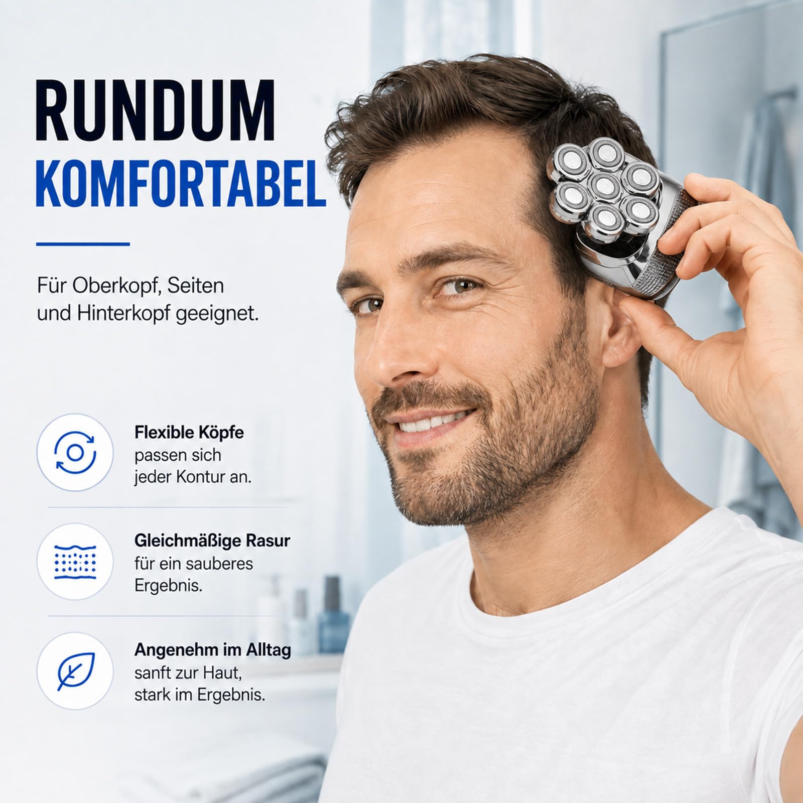 Cacto Intimrasierer Herren, 5D Bodygroomer für Körperpflege, Nass & Trocken