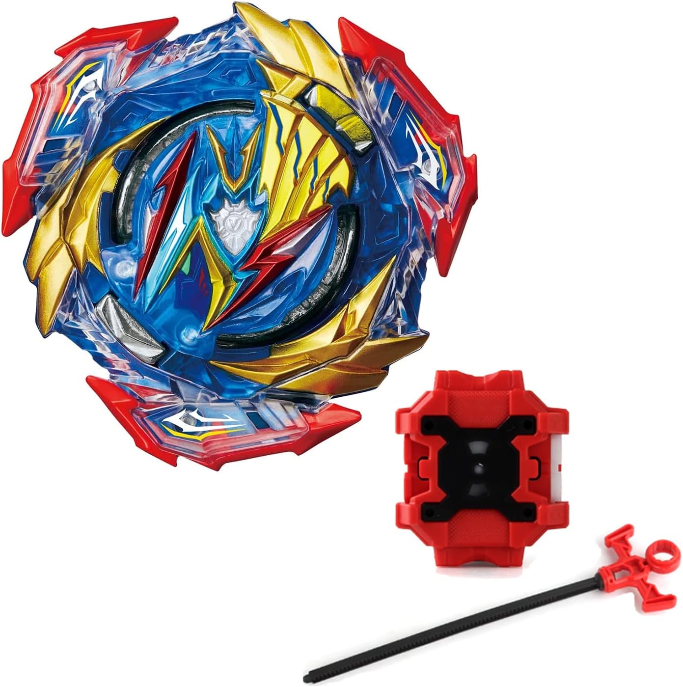 Ficho Battling Tops Spinning Top with Two-way Pull Ruler Launcher Left and Right Rotation Novelty Toy Set Suitable for Boys's B-193, One Size