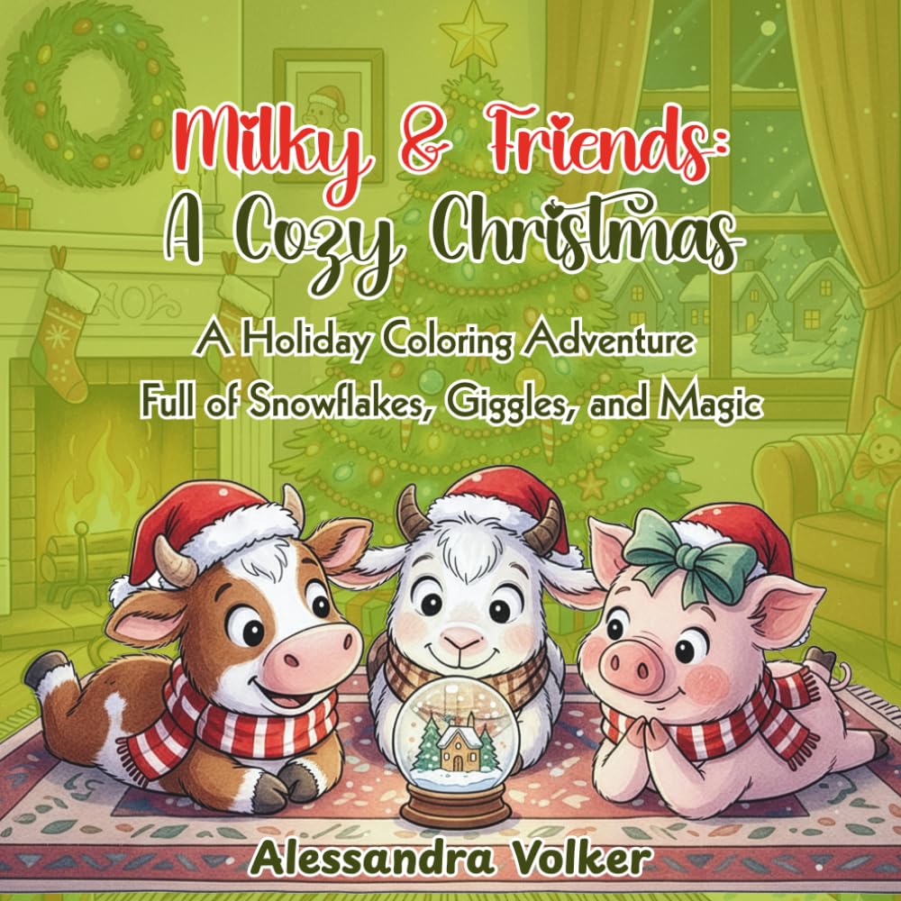 Milky and His Friends in a Cozy Christmas: A Holiday Coloring Adventure Full of Snowflakes, Giggles, and Magic (Milky & Friends Cozy Life)
