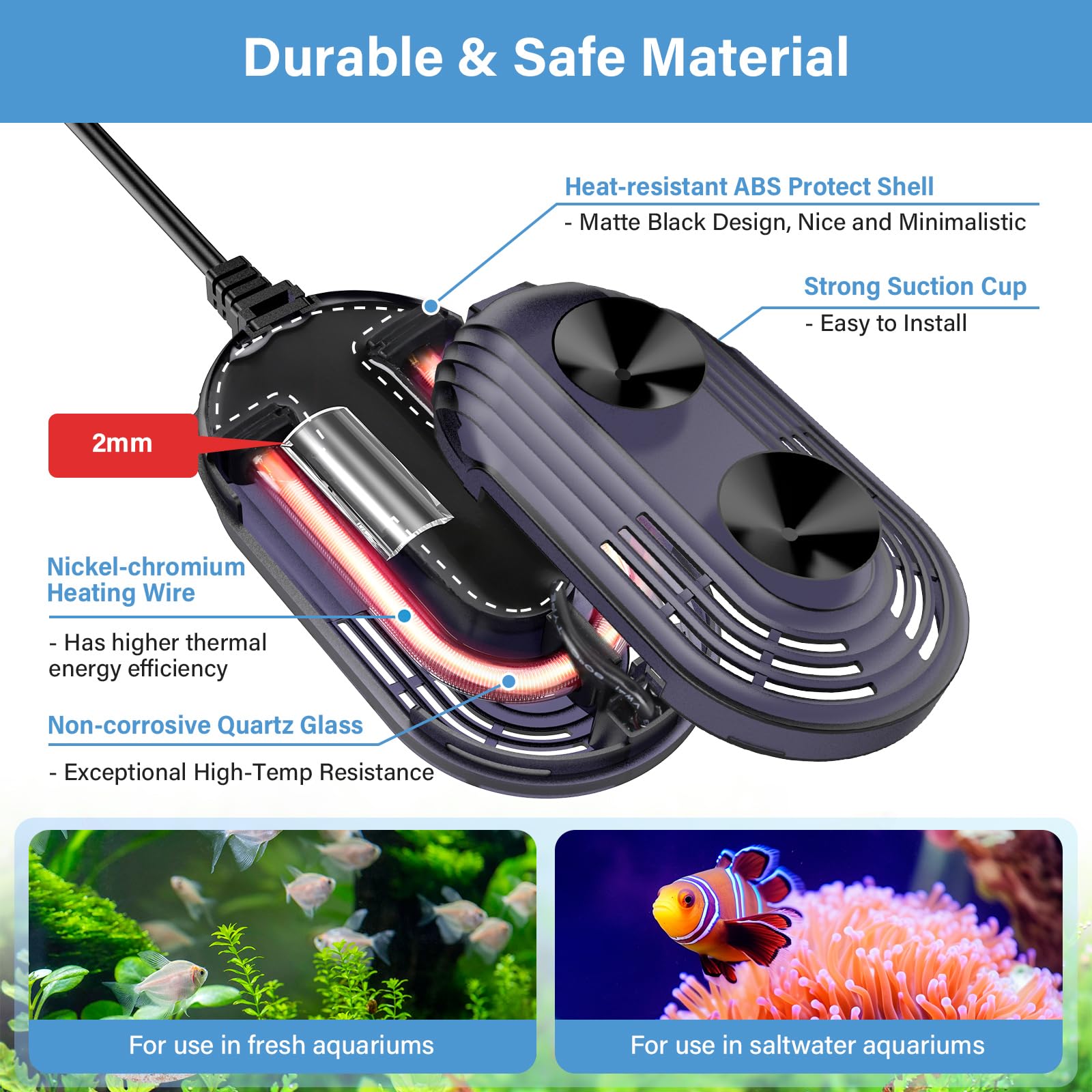 hygger Chauffage pour aquarium HG097 (100 W)