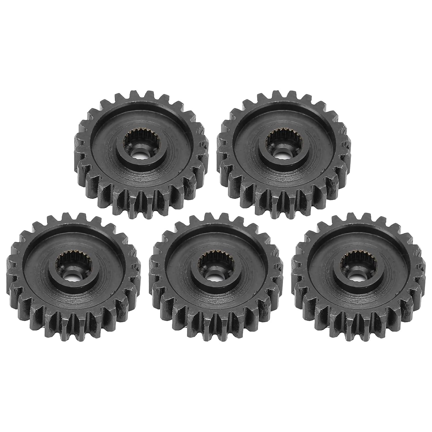 Servo Spur Gear Steel 24 Tooth High Strength Durable Industrial Spur Gear for Robotics and Machinery 0.8 Mod Gear 5 Pieces (24 Teeth)