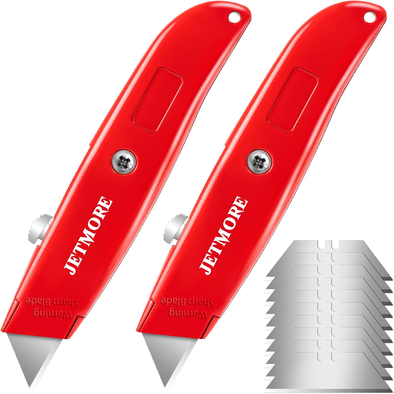 Jetmore 2 Pack Box Cutter Utility Knife, Box Cutter Retractable, Heavy
