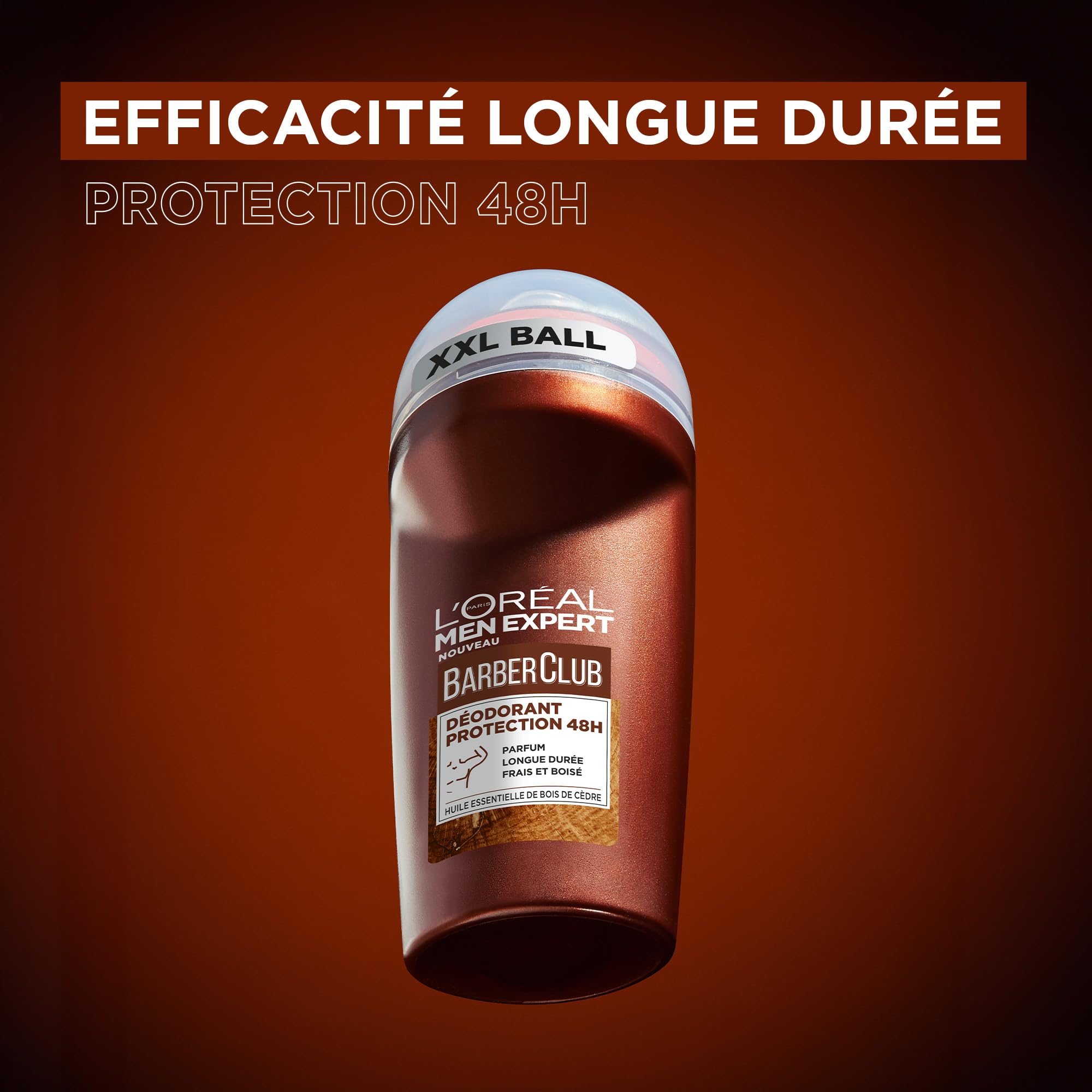 L'Oréal Paris - Barberclub Dezodorant w kulce dla mężczyzn - 50 ml - Zestaw 6 szt | Ochrona przed wilgocią, Formuła 0% Alkohol, Naturalny olejek eteryczny, Długotrwała skuteczność