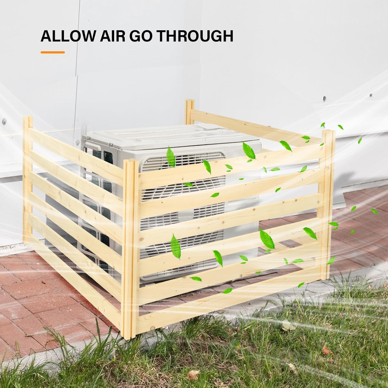 VINGLI Privacy Fence, Air Conditioner Fence 3 Panels, Privacy Fence Panels for Outside, Outdoor Trash Can Pool Equipment (45 x 45in)